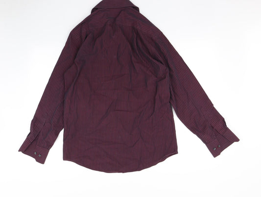 Mens UK Size 14.5 Jack reid Purple  Button-Up Long Sleeve Casual Shirt