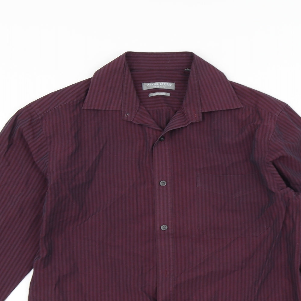 Mens UK Size 14.5 Jack reid Purple  Button-Up Long Sleeve Casual Shirt