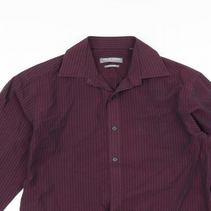 Mens UK Size 14.5 Jack reid Purple  Button-Up Long Sleeve Casual Shirt