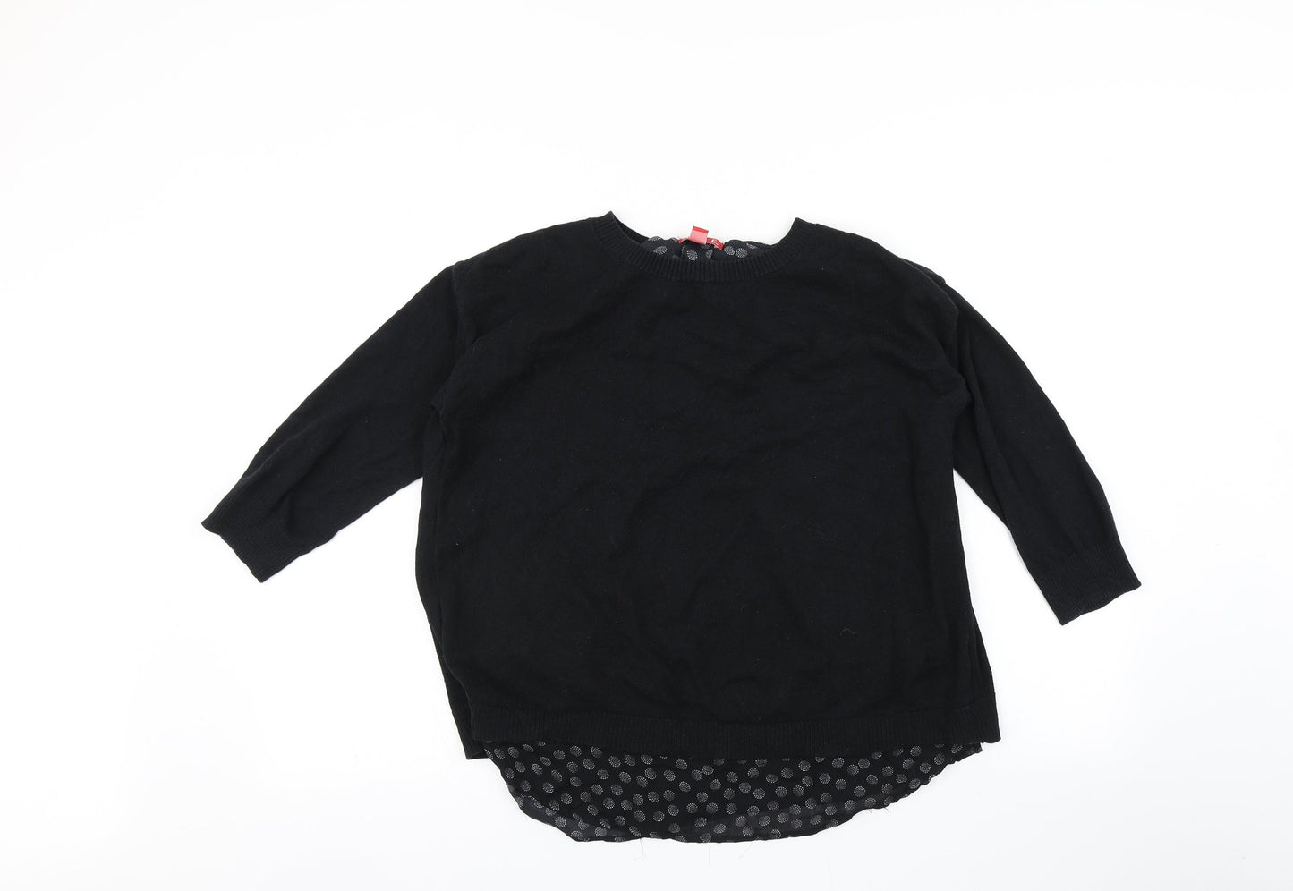 ELLE Womens Black   Pullover Jumper Size S