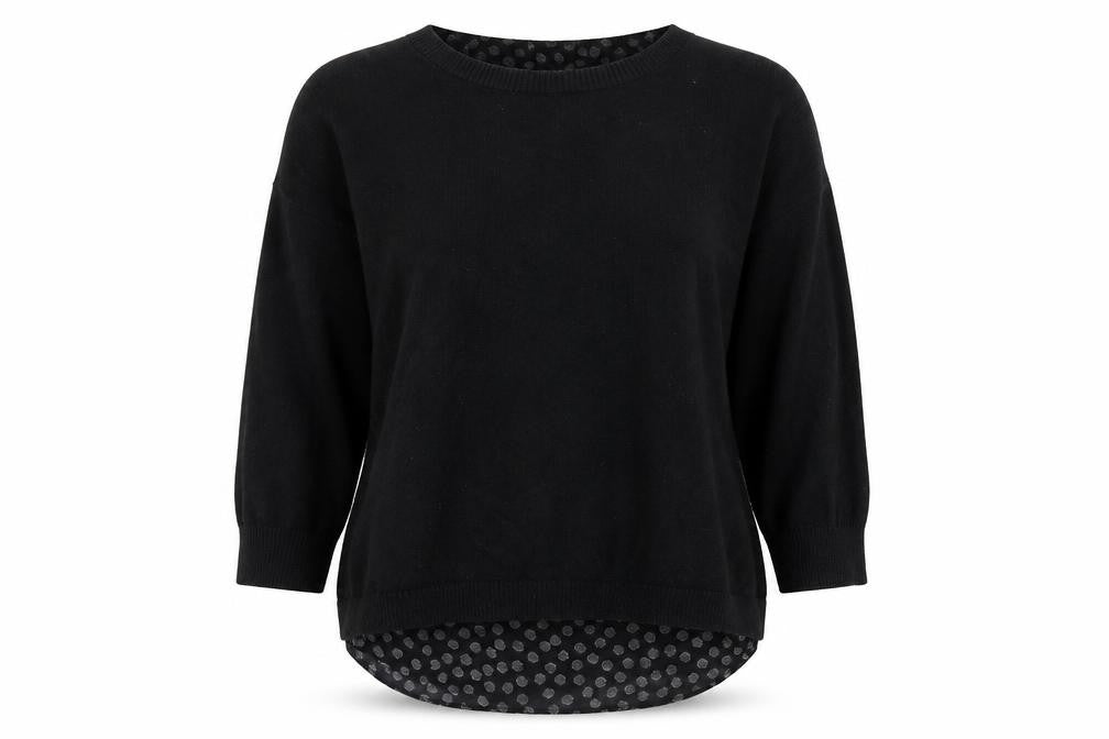 Womens UK Size S ELLE Black Pullover Jumper