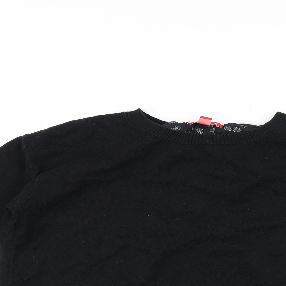 ELLE Womens Black   Pullover Jumper Size S