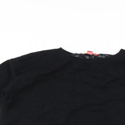 ELLE Womens Black   Pullover Jumper Size S