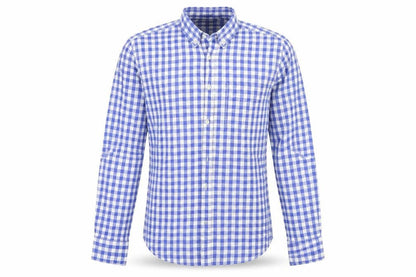Mens UK Size M Nelo Blue  Button-Up Long Sleeve Casual Shirt