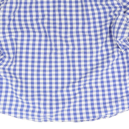 Mens UK Size M Nelo Blue  Button-Up Long Sleeve Casual Shirt