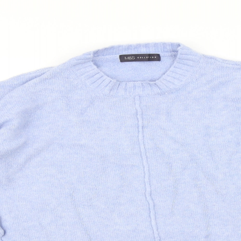 Womens UK Size S Marks and Spencer Blue Pullover Jumper