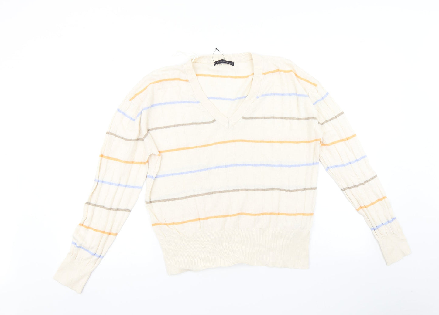 Womens UK Size L Marks and Spencer Beige Pullover Jumper
