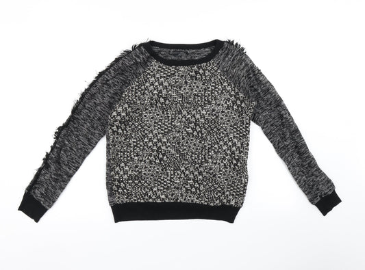 Womens UK Size M Zara Black Pullover Jumper