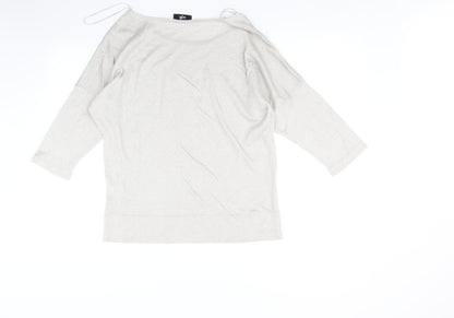 Womens UK Size M Wallis Silver Basic T-Shirt