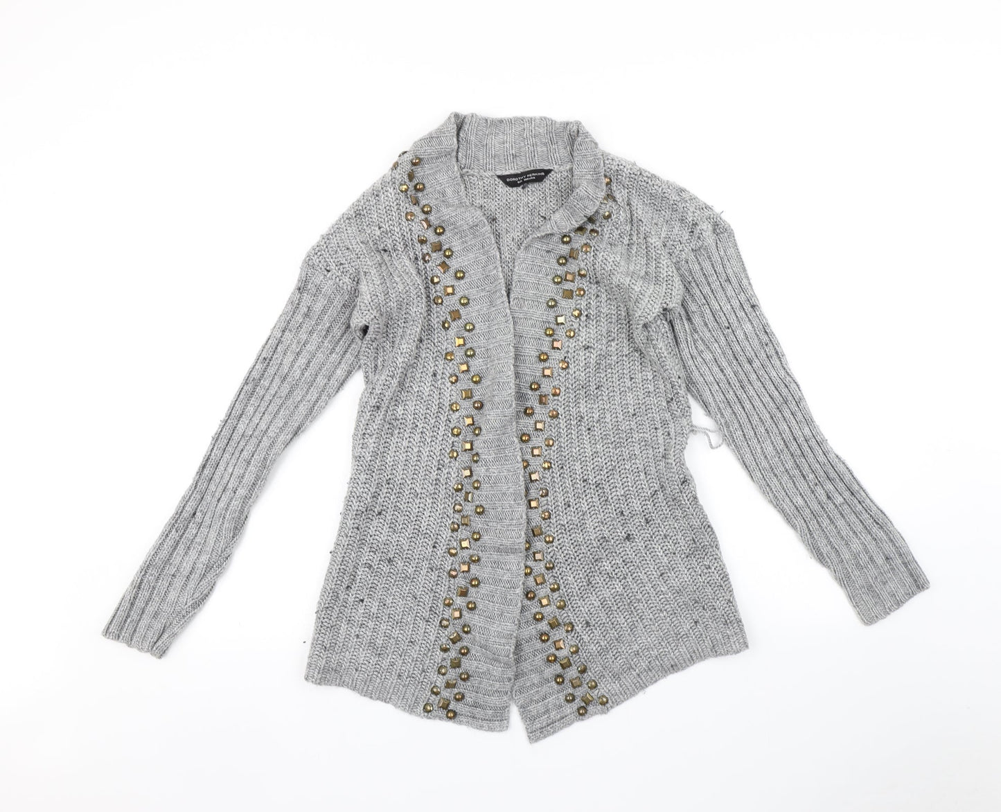 Womens UK Size 8 Dorothy Perkins Grey Cardigan Jumper