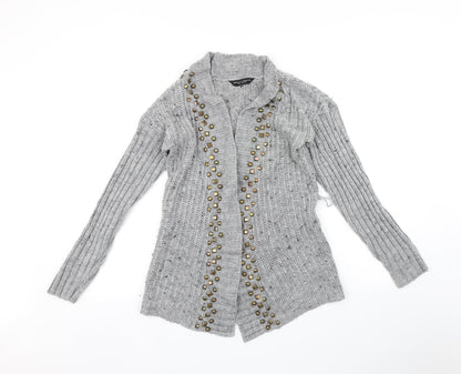 Womens UK Size 8 Dorothy Perkins Grey Cardigan Jumper