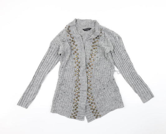 Womens UK Size 8 Dorothy Perkins Grey Cardigan Jumper