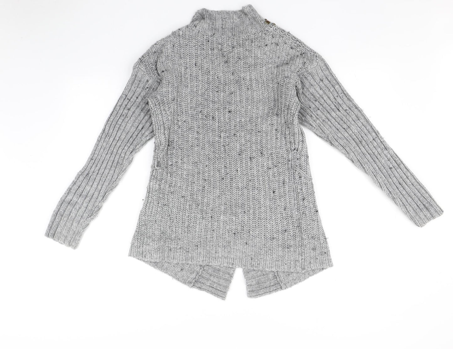 Womens UK Size 8 Dorothy Perkins Grey Cardigan Jumper