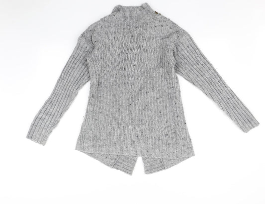 Womens UK Size 8 Dorothy Perkins Grey Cardigan Jumper