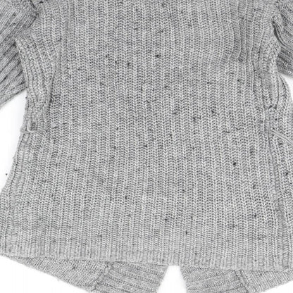 Womens UK Size 8 Dorothy Perkins Grey Cardigan Jumper