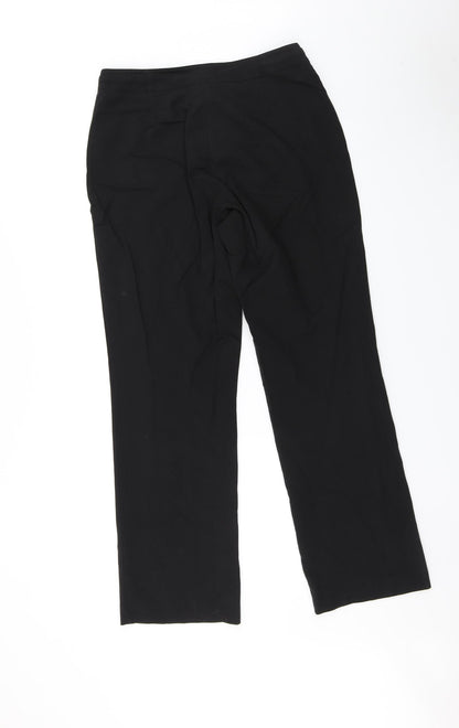 Womens UK Size 10 BHS Regular Fit  Black Trousers