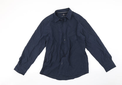Mens UK Size M Blue Harbour Blue  Button-Up Long Sleeve Casual Shirt