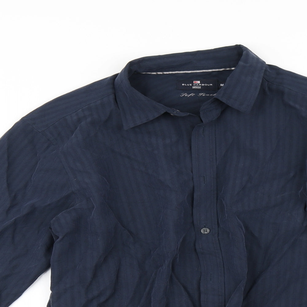 Mens UK Size M Blue Harbour Blue  Button-Up Long Sleeve Casual Shirt