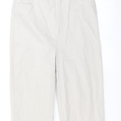 Womens UK Size 6 Preworn Regular Fit  Ivory Trousers