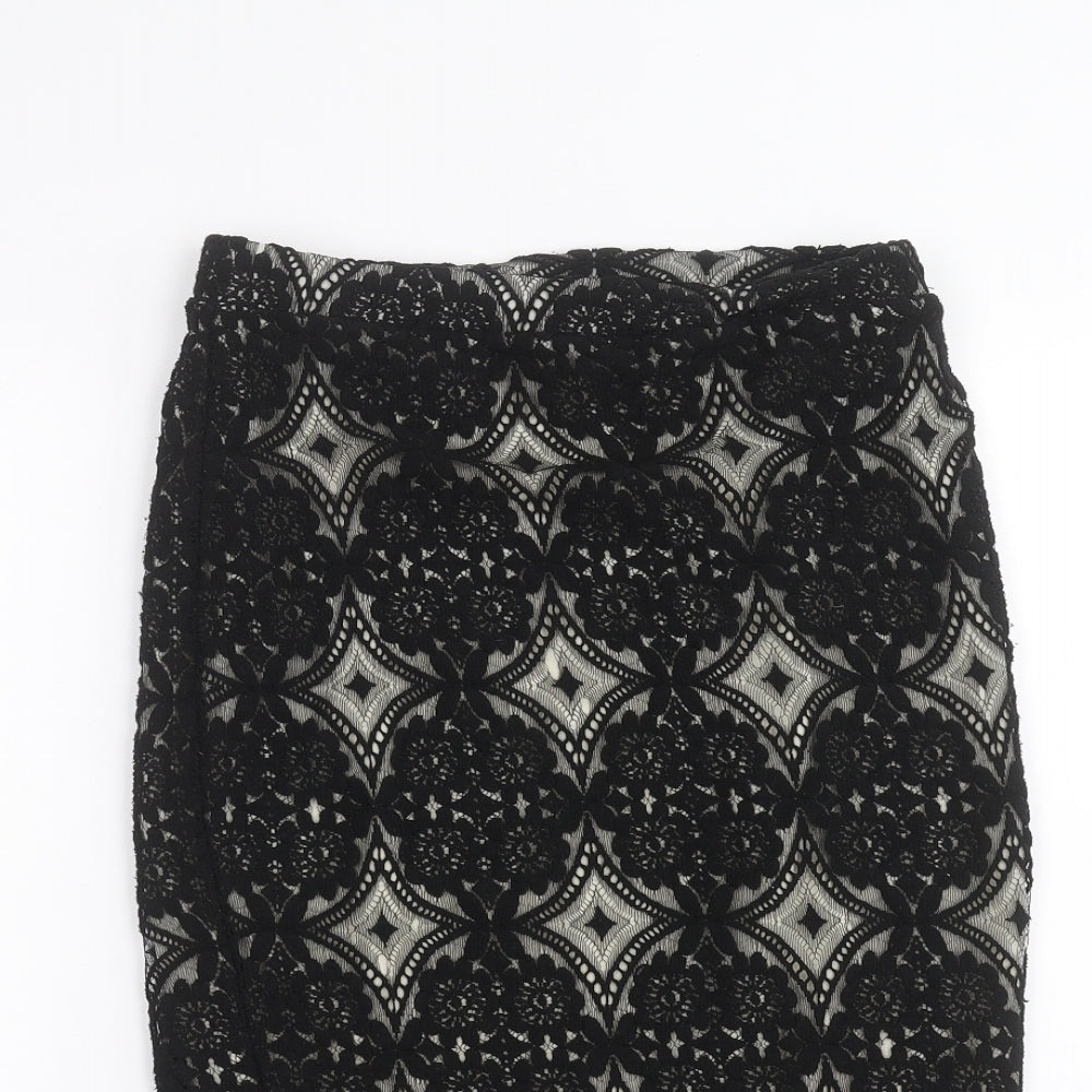 F&F Womens Black   Peasant Skirt Size 6