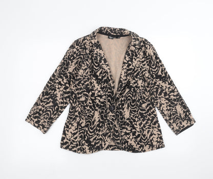 Signage Womens Brown Animal Print  Jacket  Size 10