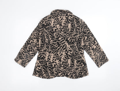 Signage Womens Brown Animal Print  Jacket  Size 10