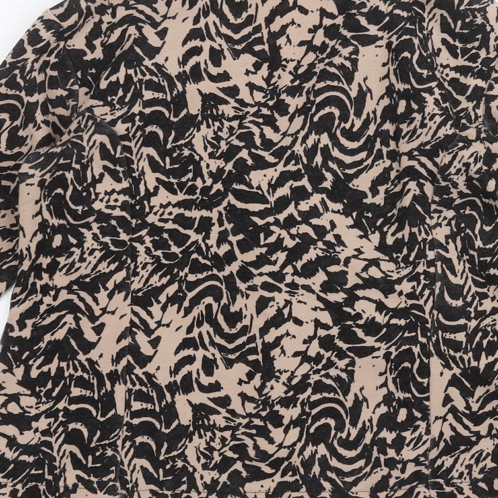 Signage Womens Brown Animal Print  Jacket  Size 10