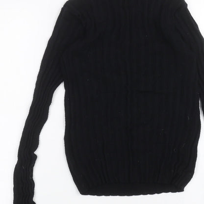 Womens UK Size 8 Topshop Black Basic T-Shirt