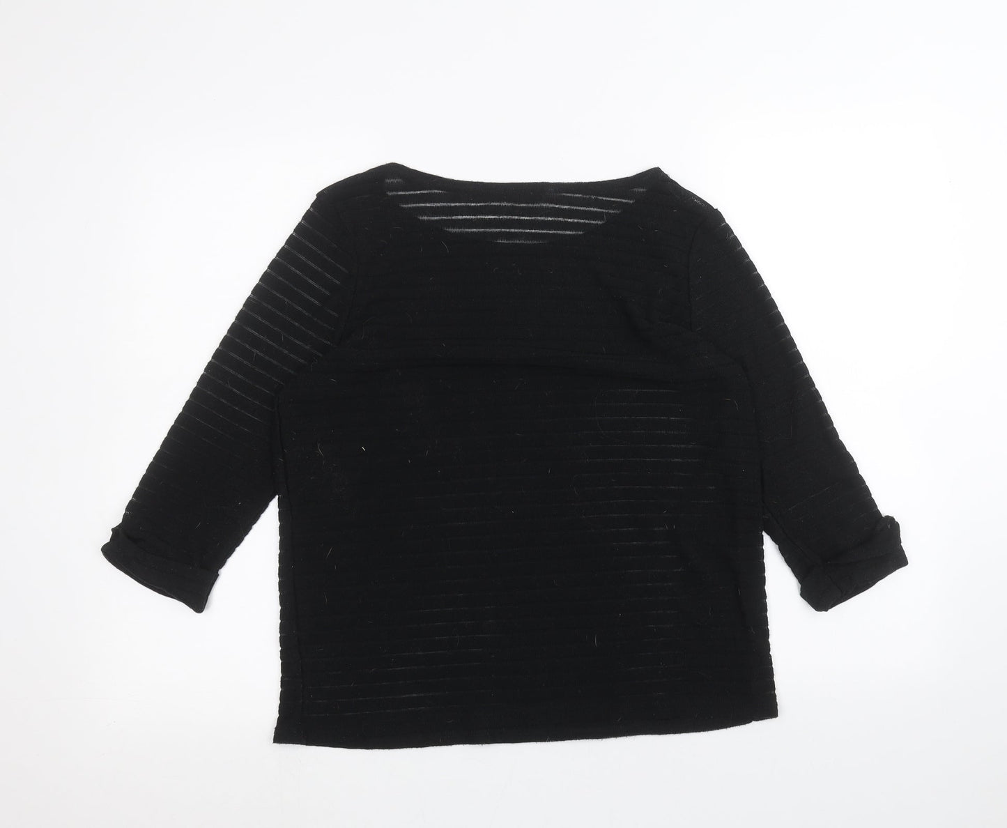 Womens UK Size 12 River Island Black Basic T-Shirt