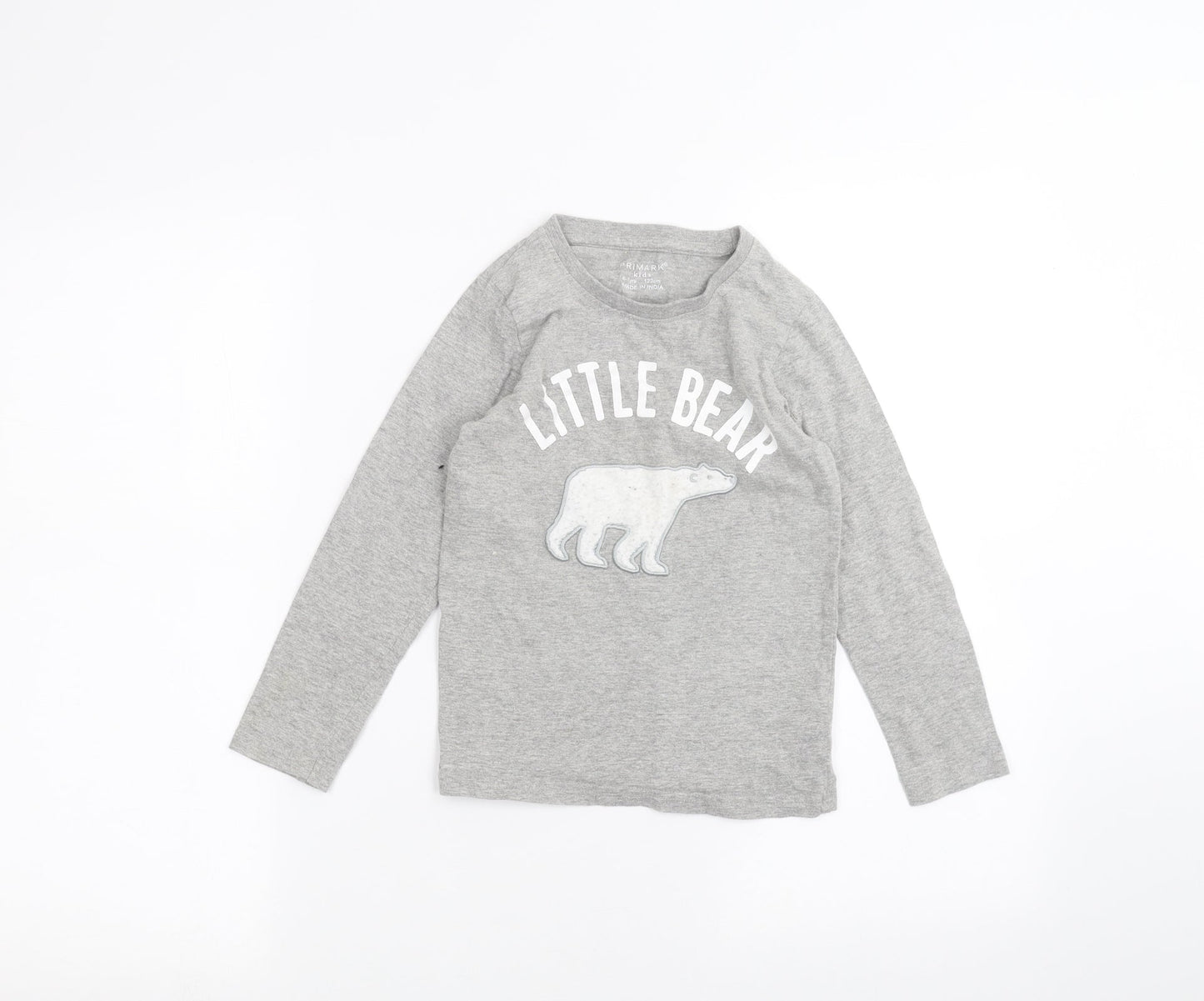 Primark Boys Grey   Basic T-Shirt Size 6-7 Years