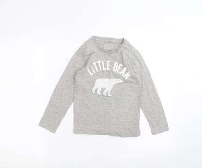 Primark Boys Grey   Basic T-Shirt Size 6-7 Years