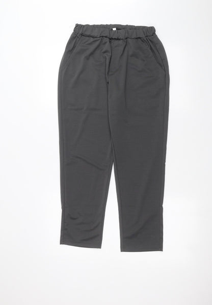 Womens UK Size 12 Preworn Regular Fit  Black Trousers