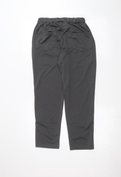 Womens UK Size 12 Preworn Regular Fit  Black Trousers