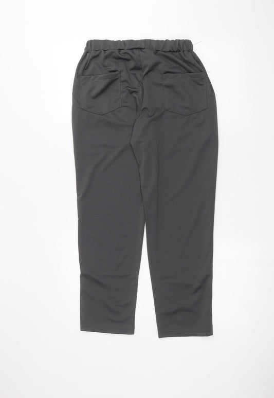 Womens UK Size 12 Preworn Regular Fit  Black Trousers