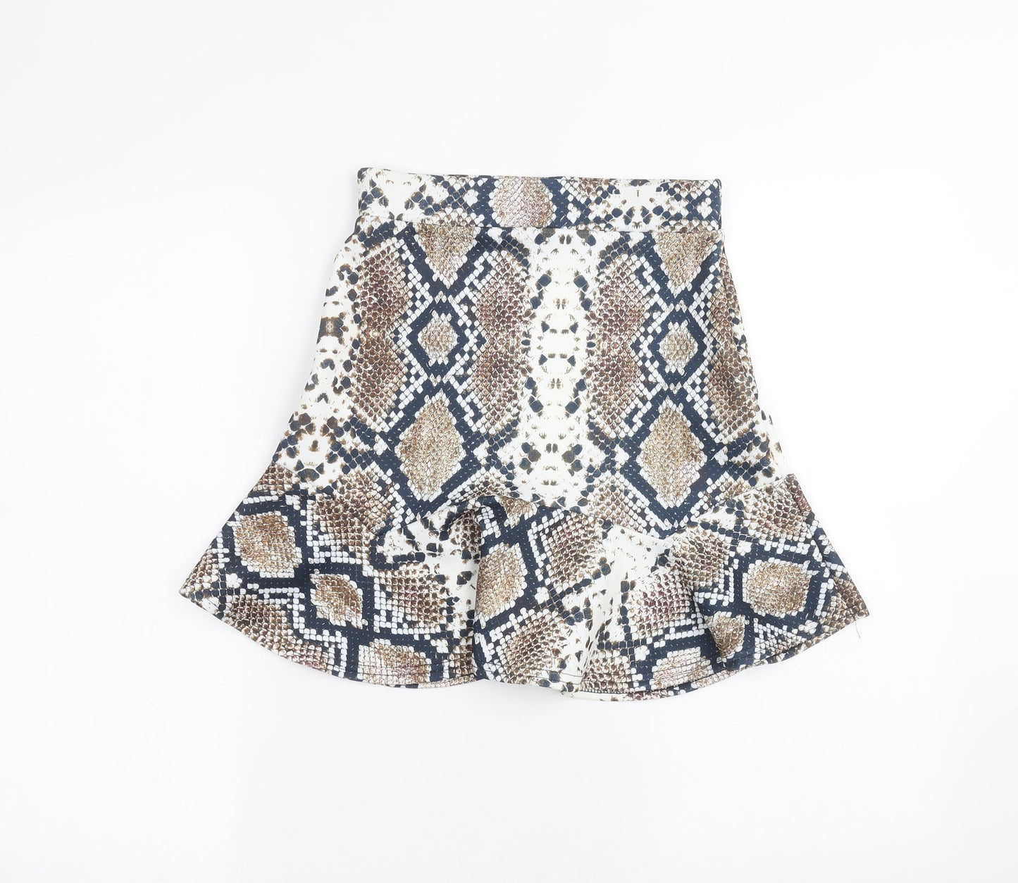 PRETTYLITTLETHING Womens White   A-Line Skirt Size 8