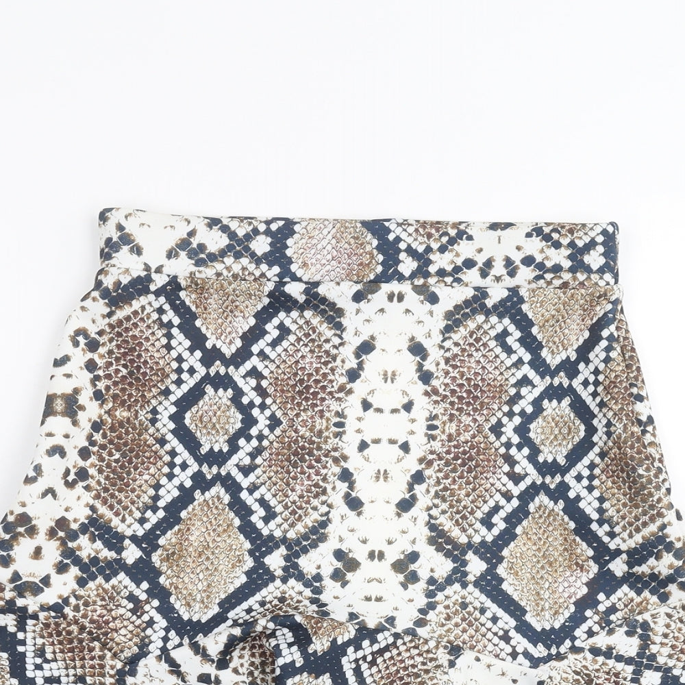 PRETTYLITTLETHING Womens White   A-Line Skirt Size 8