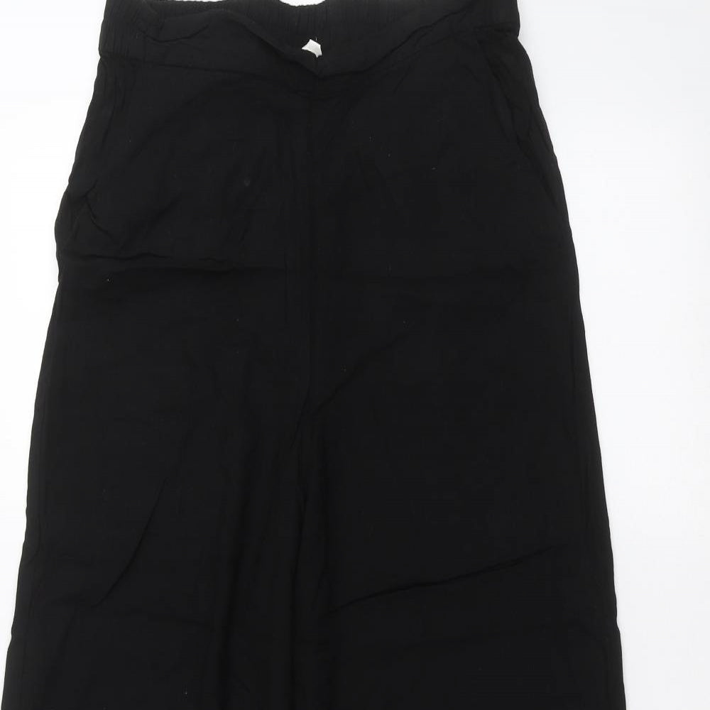 Womens UK Size 8 H&M Regular Fit  Black Trousers