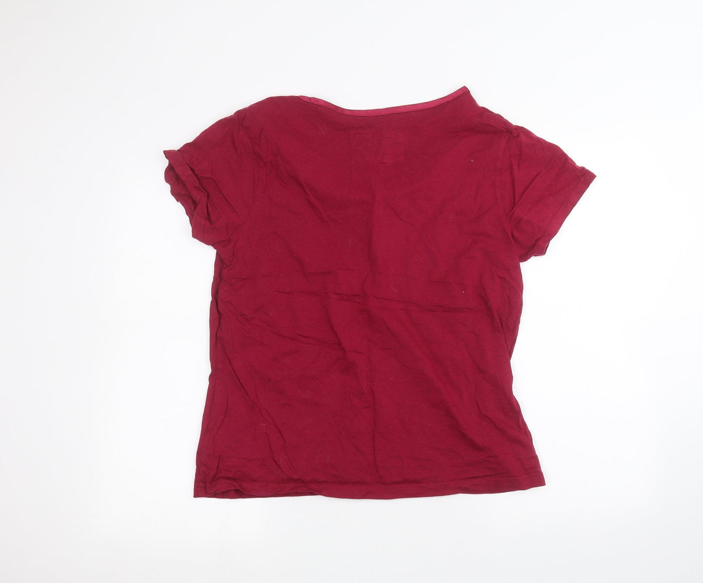 Womens UK Size 14 M&Co Pink Basic T-Shirt