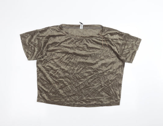 Womens UK Size 14 NEXT Green Basic T-Shirt