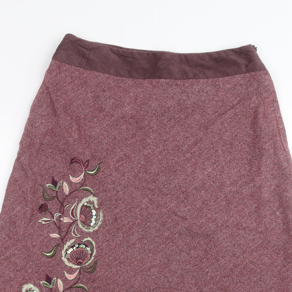 Klass Womens Purple   A-Line Skirt Size 10