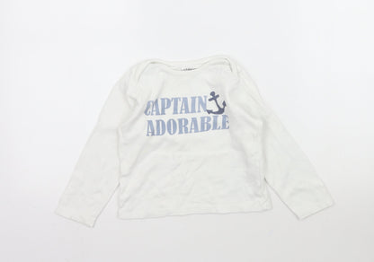 Ladybird Baby White   Basic T-Shirt Size 18-24 Months  - Captain Adorable