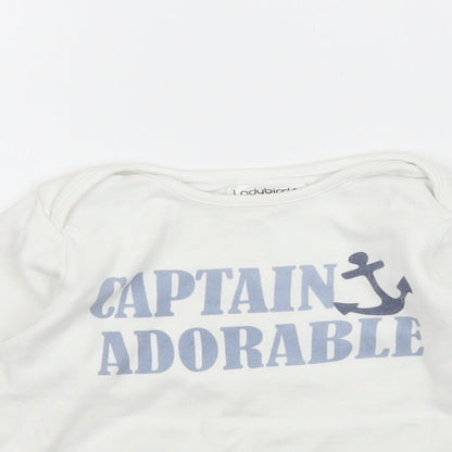 Ladybird Baby White   Basic T-Shirt Size 18-24 Months  - Captain Adorable