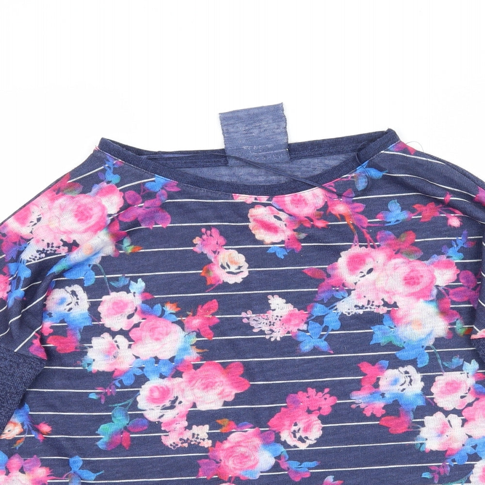 Womens UK Size 6 Atmosphere Blue Basic T-Shirt