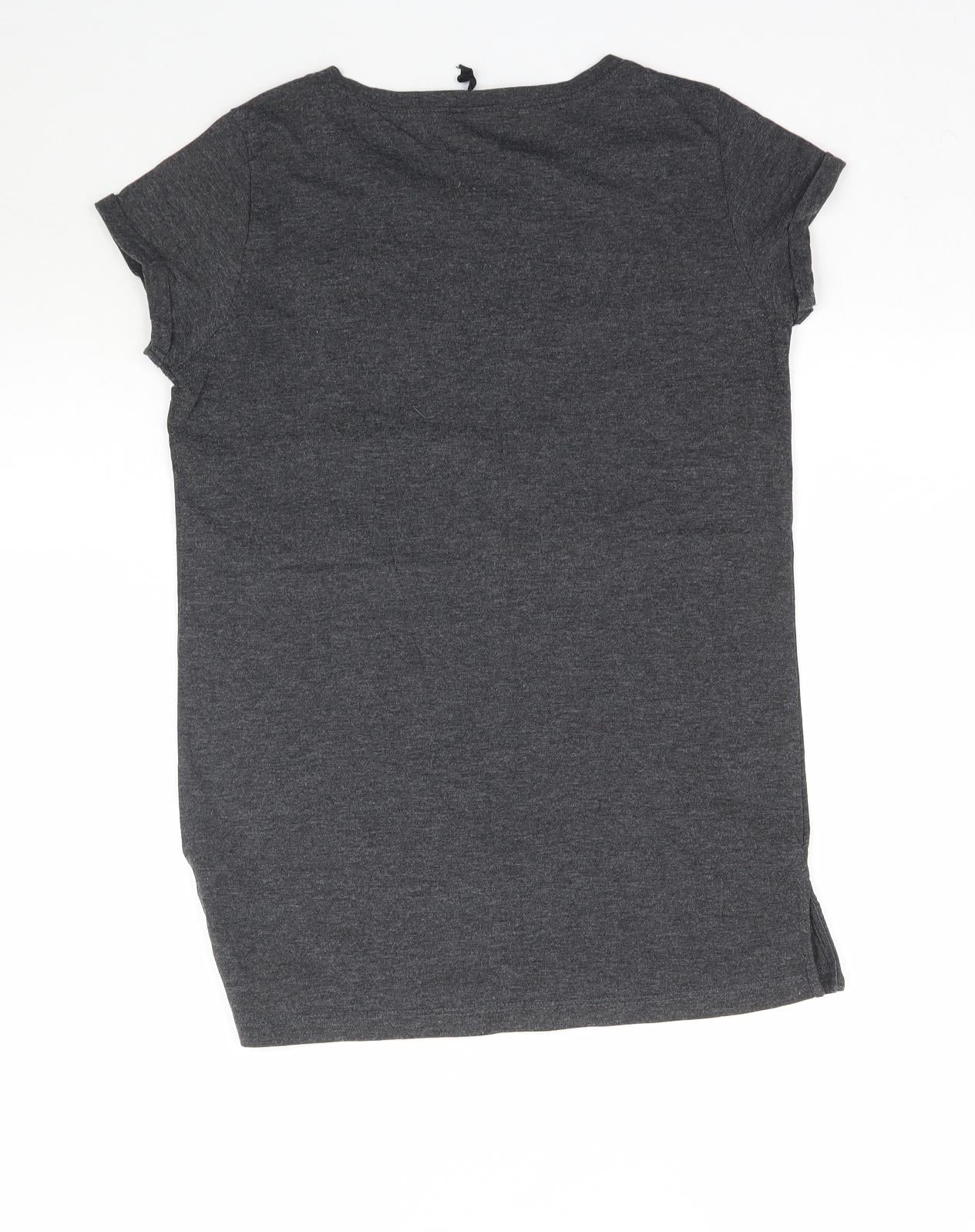 Womens UK Size S Sinsay Grey Basic T-Shirt