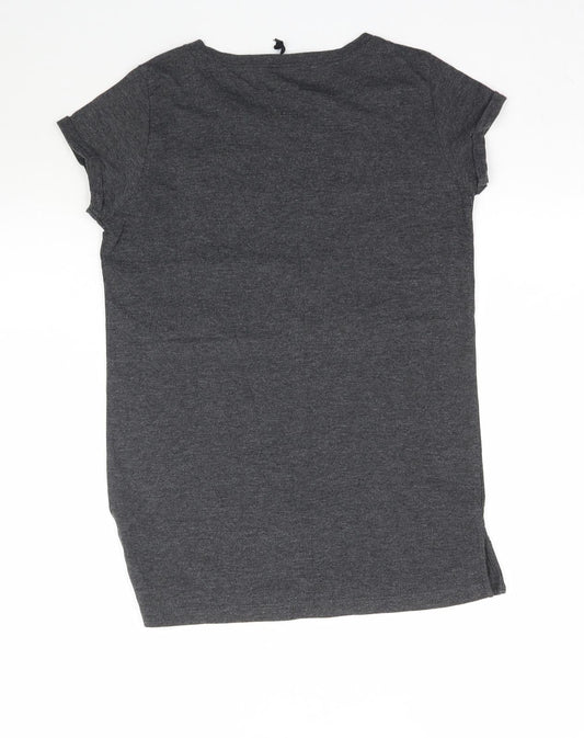 Womens UK Size S Sinsay Grey Basic T-Shirt
