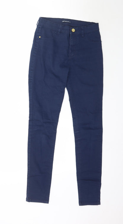 Womens UK Size S Terranova Regular Fit Skinny Blue Jeans