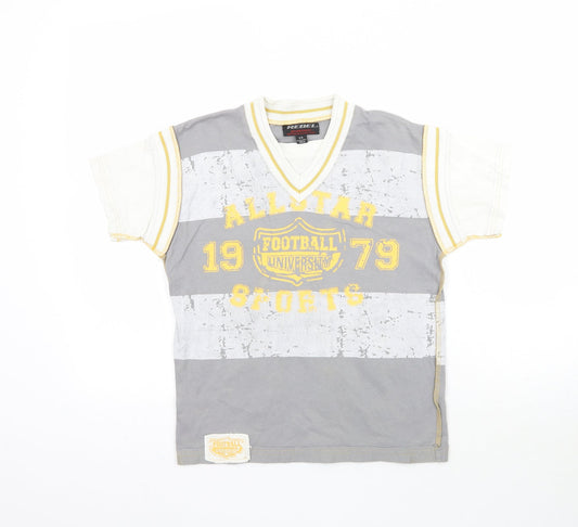 Rebel Boys Multicoloured   Basic T-Shirt Size 9-10 Years  - Football