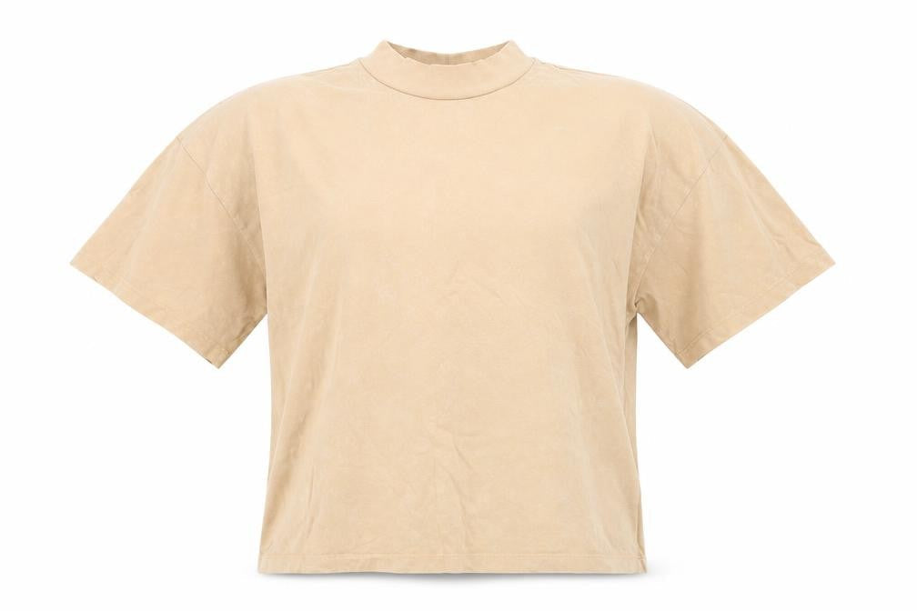 Womens UK Size 6 ASOS Beige Basic T-Shirt