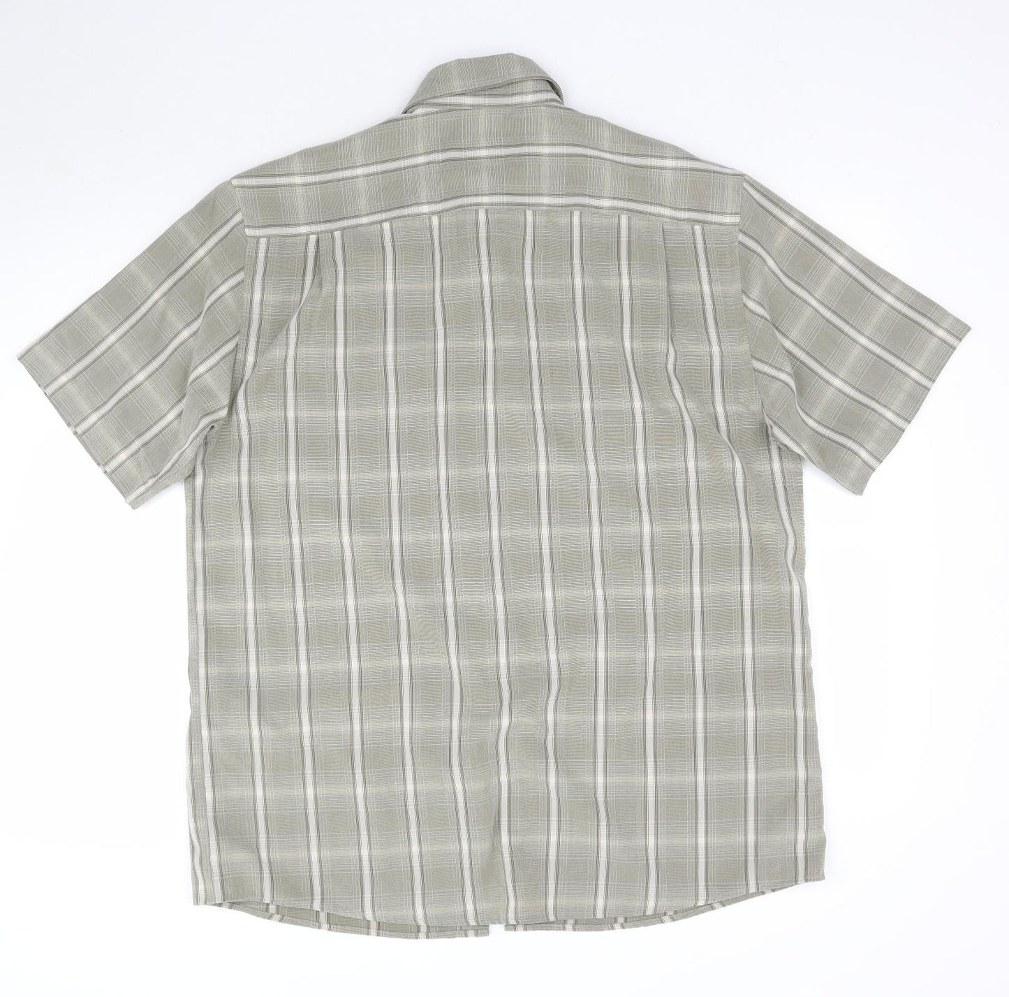 Wolsey Mens Green Plaid   Button-Up Size L  - Grey / Green