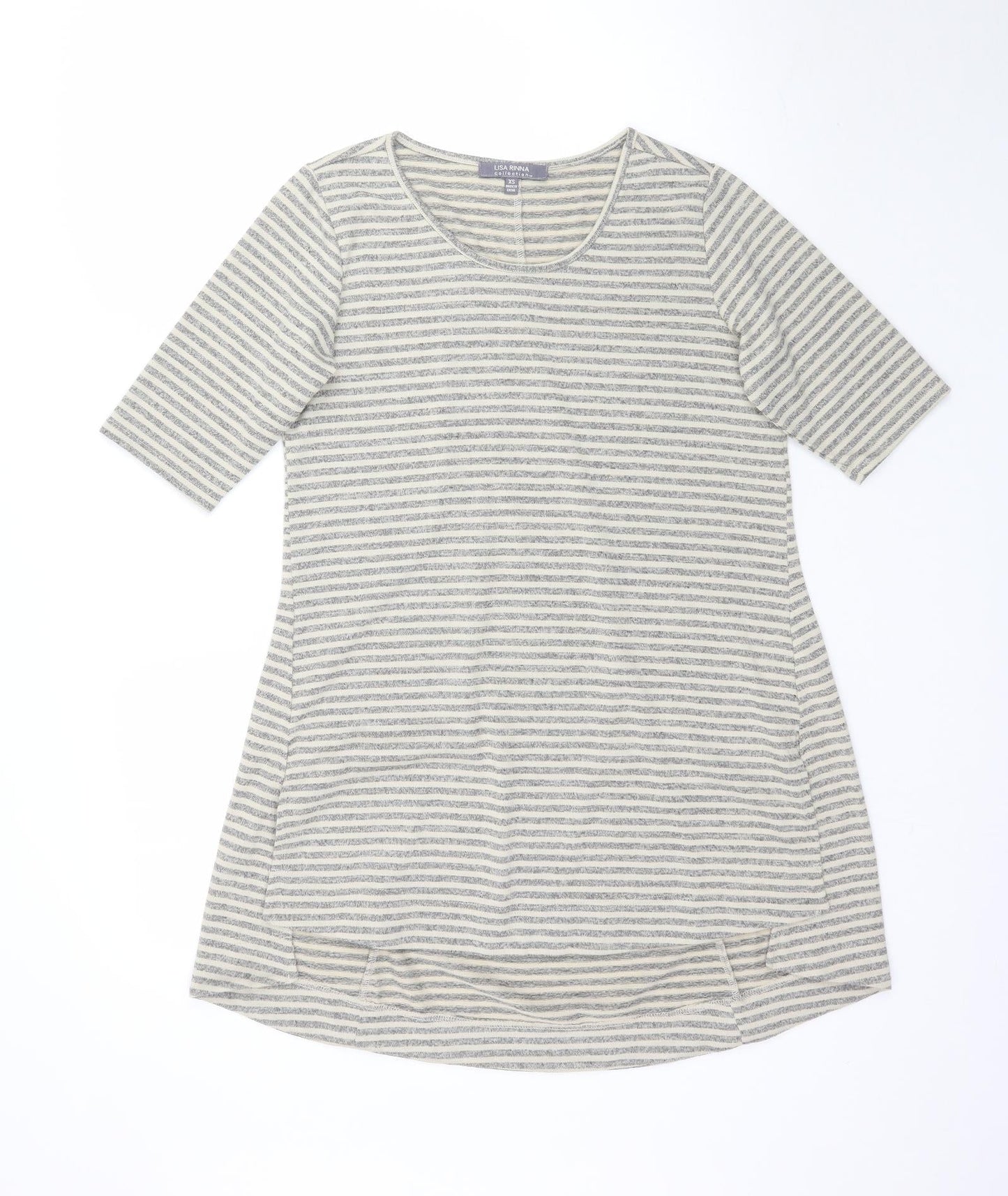 Lisa Rinna Womens Multicoloured Striped  T-Shirt Dress  Size XS